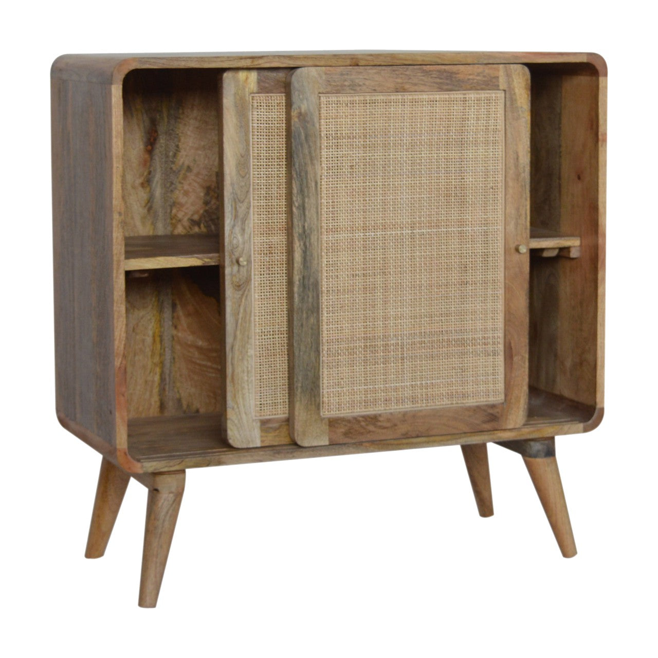 Solid Wood Woven Cabinet