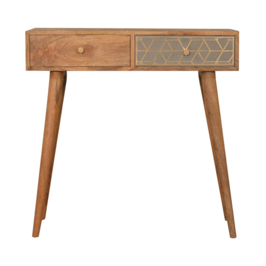 Solid Wood Dice Console Table