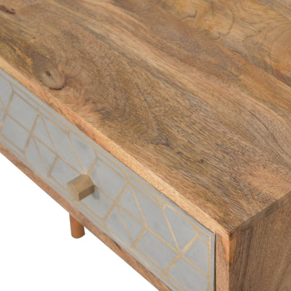 Solid Wood Dice Console Table