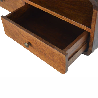 Solid Wood Wall Mounted 2 Drawer Console Table