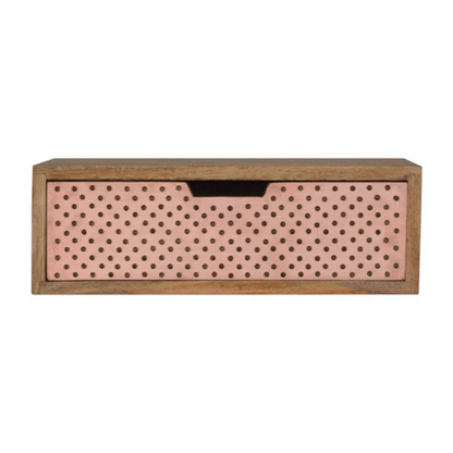 Solid Wood Wall Mounted Copper Bedside
