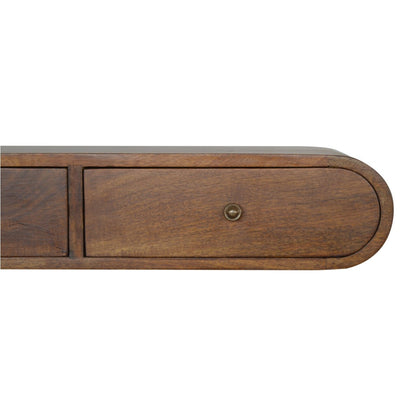 Solid Wood Wall Mounted Chestnut Console Table