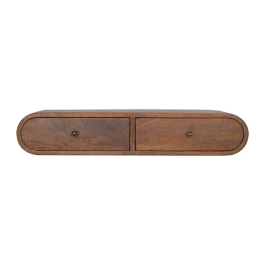 Solid Wood Wall Mounted Chestnut Console Table