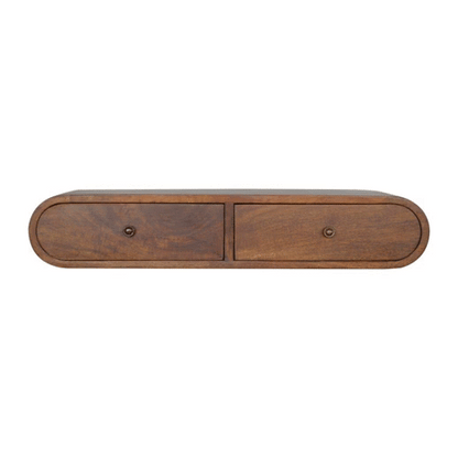 Solid Wood Wall Mounted Chestnut Console Table