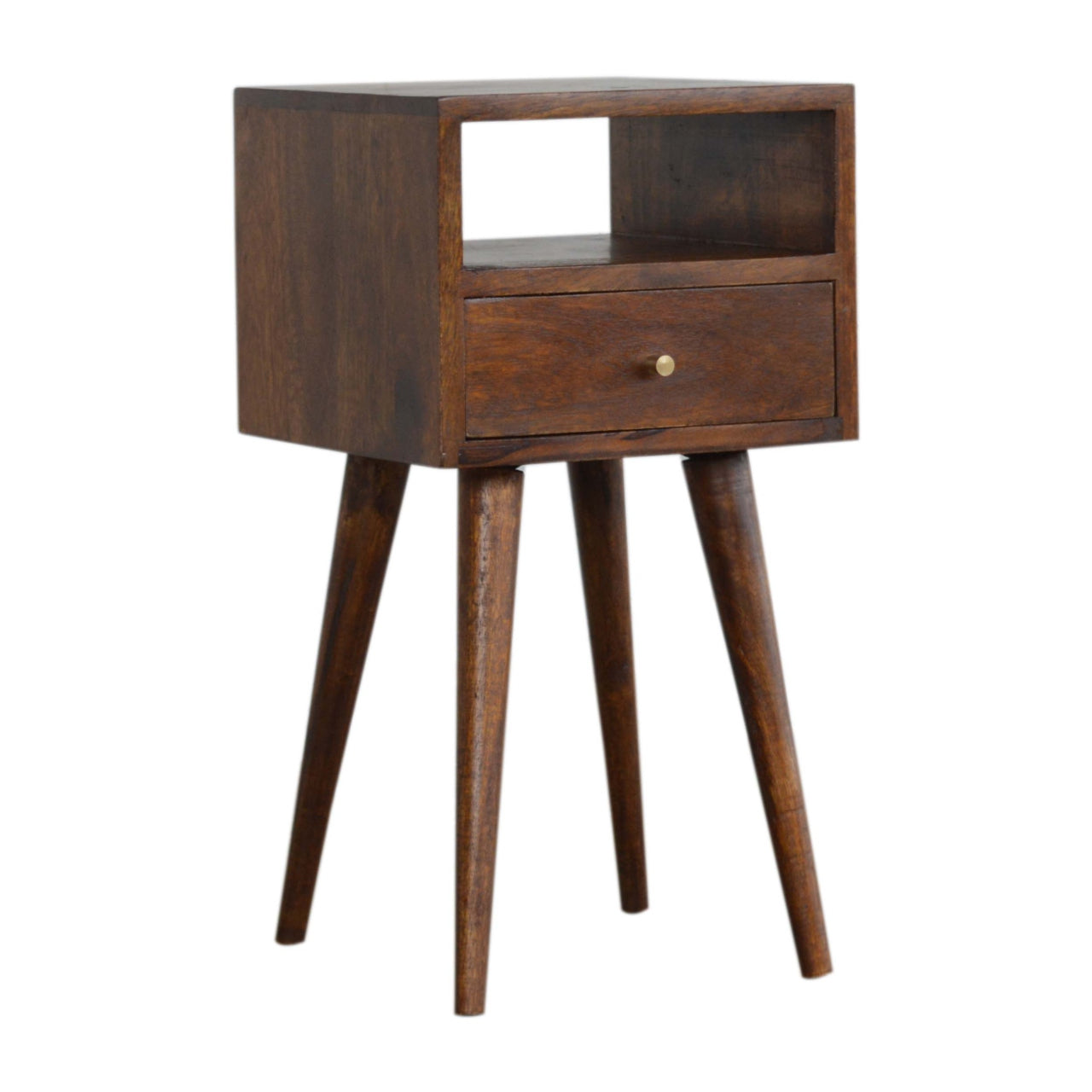 Solid Wood Small Chestnut Finish Bedside