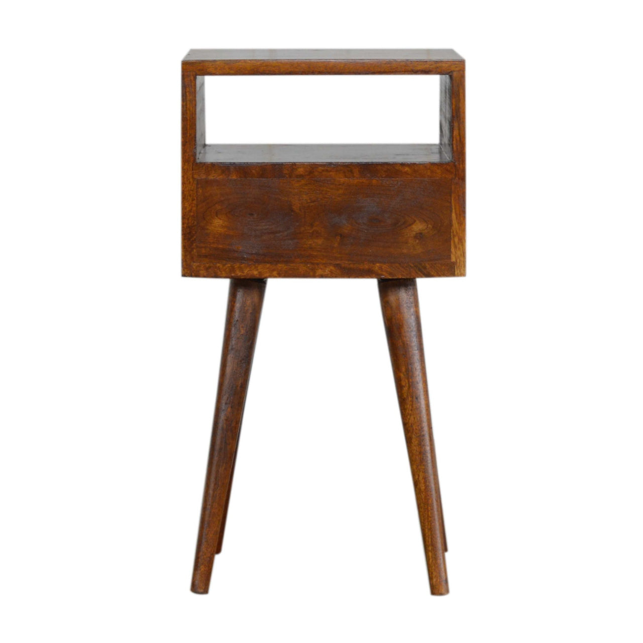 Solid Wood Small Chestnut Finish Bedside