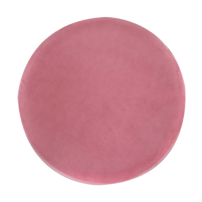 Solid Wood Large Pink Velvet Footstool with Gold Base