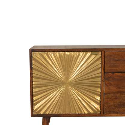 Solid Wood Manila Gold Sideboard