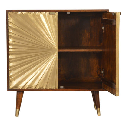 Solid Wood Manila Gold Cabinet