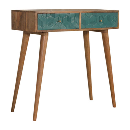 Solid Wood Acadia Teal Console Table