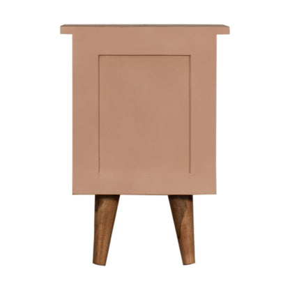 Solid Wood Blush Pink Hand Painted Bedside