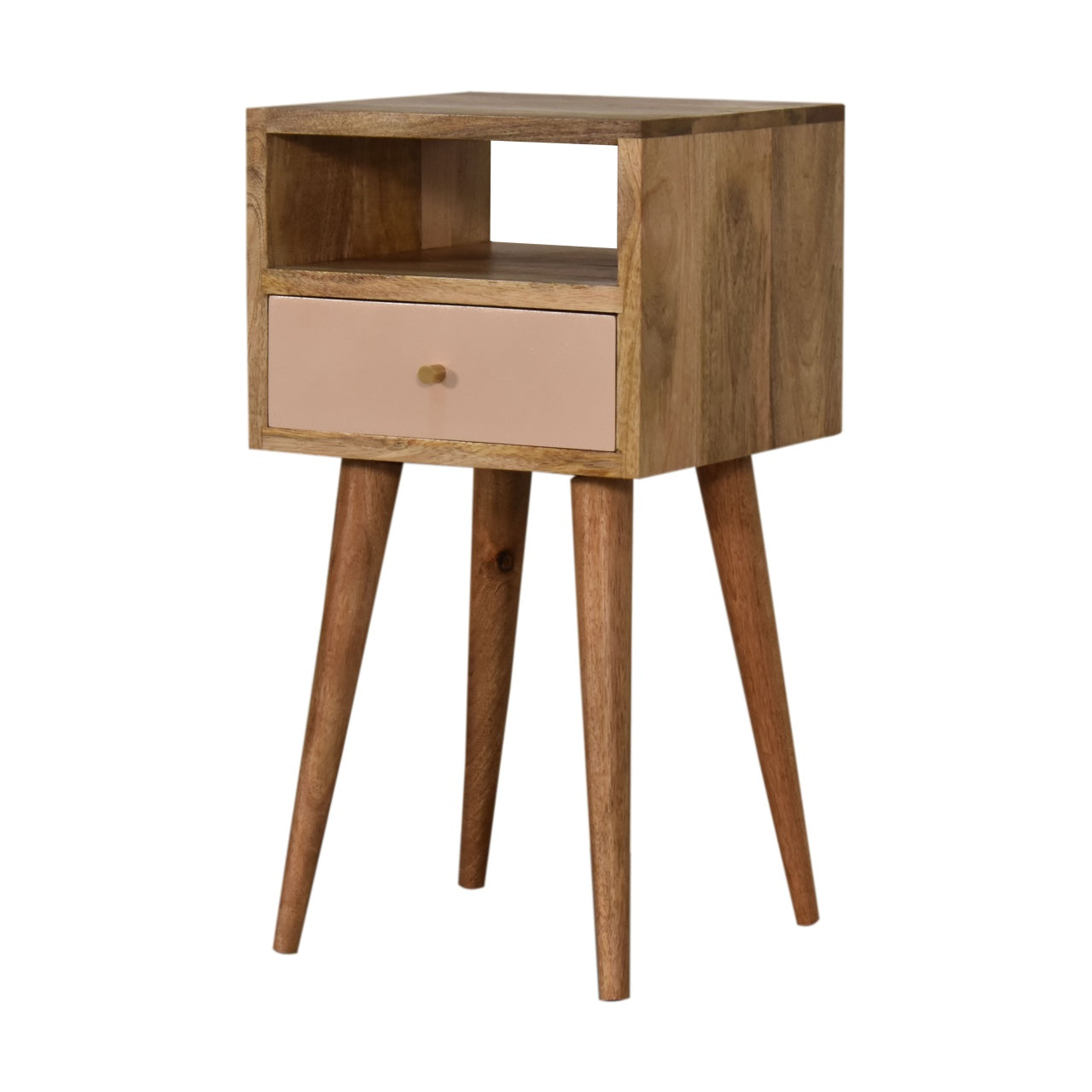Solid Wood Blush Hand Painted Small Bedside