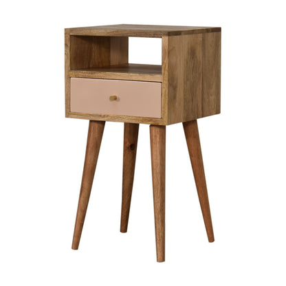 Solid Wood Blush Hand Painted Small Bedside