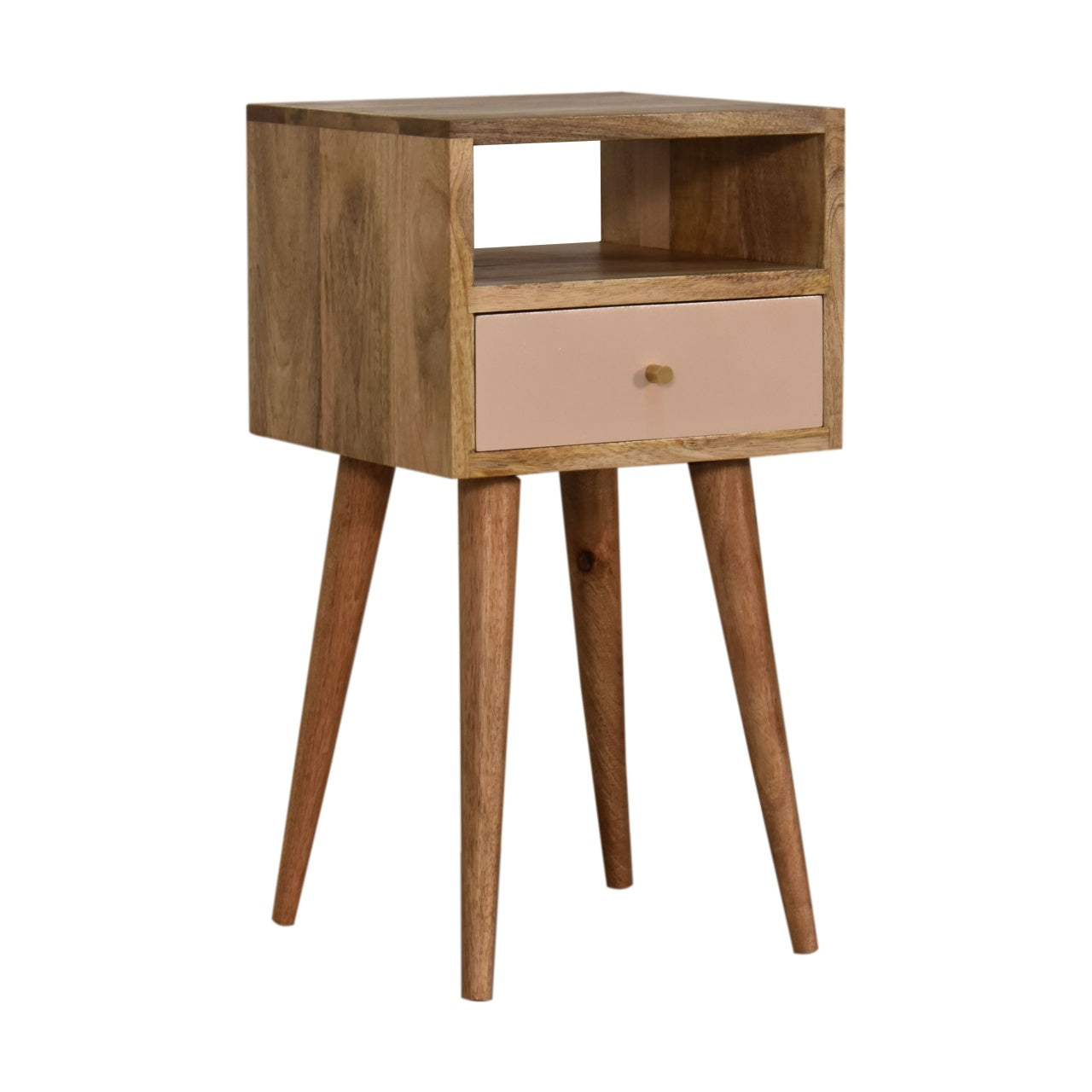 Solid Wood Blush Hand Painted Small Bedside
