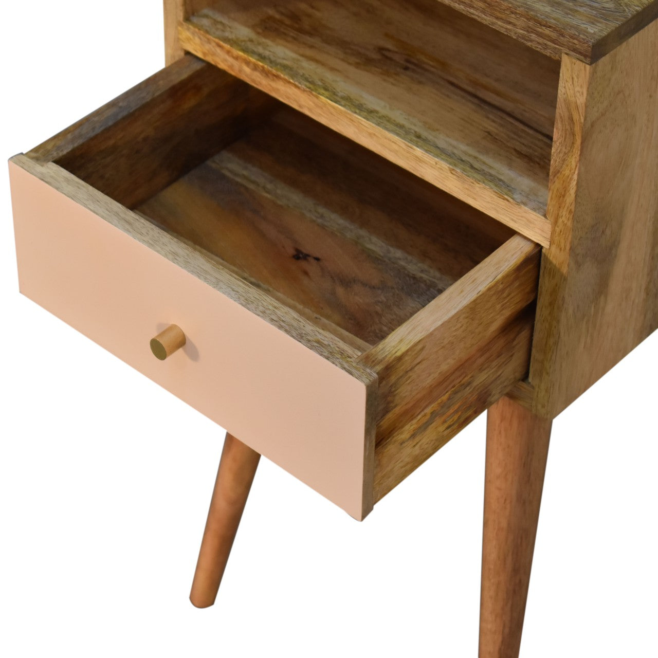 Solid Wood Blush Hand Painted Small Bedside