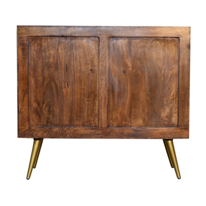 This chestnut gold inlay abstract sideboard is perfect for adding a touch of luxury to your bedroom. The solid wood construction and stylish finish make it a great choice for anyone looking for a high quality piece of furniture, while the abstract design adds a touch of glamour that will really stand out. And with plenty of storage space on offer, this sideboard is ideal for keeping your bedroom organized and tidy.