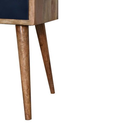 mini navy blue hand painted bedside