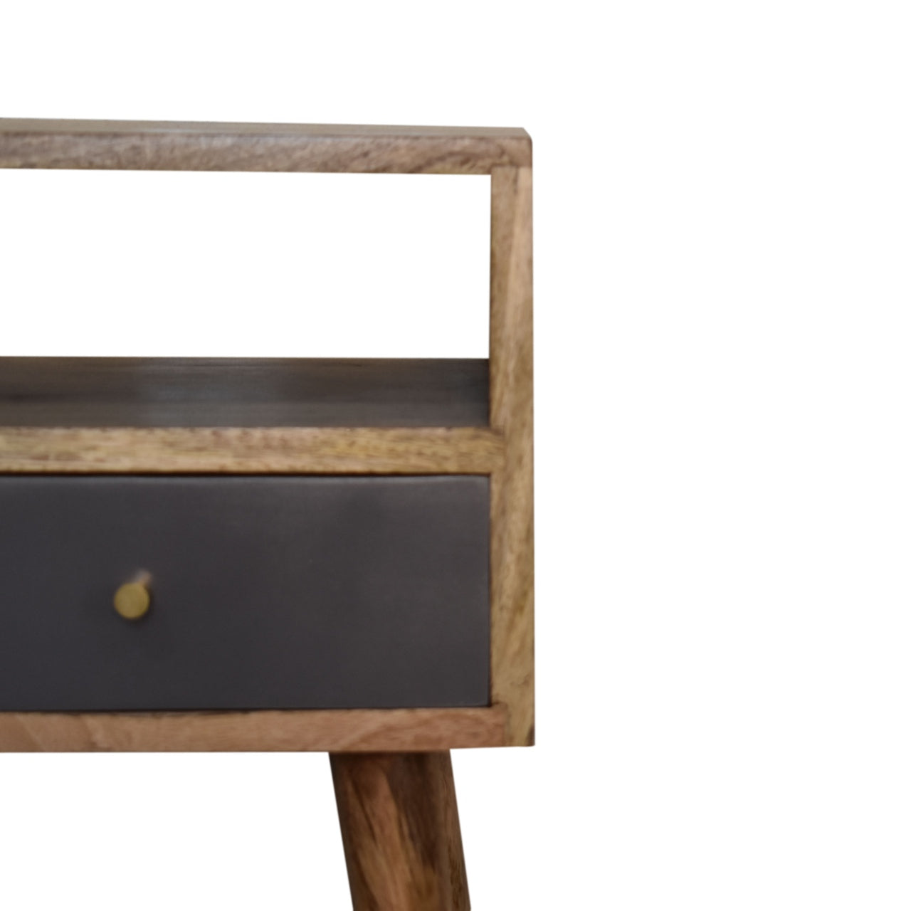 mini slate grey hand painted bedside