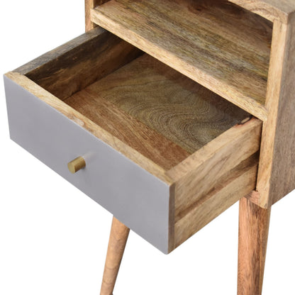 mini slate grey hand painted bedside