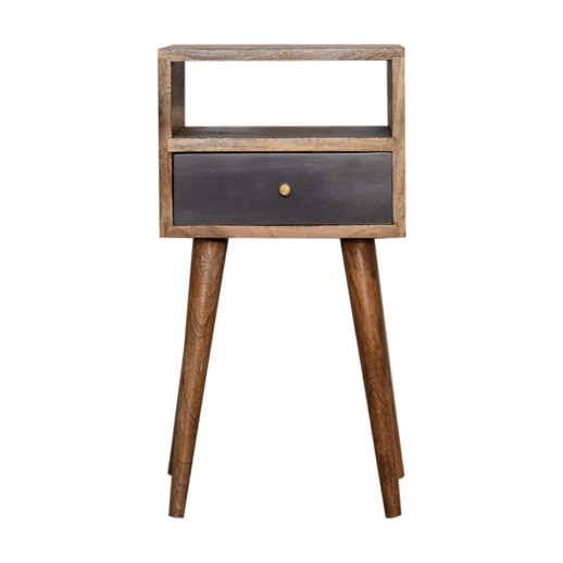 mini slate grey hand painted bedside
