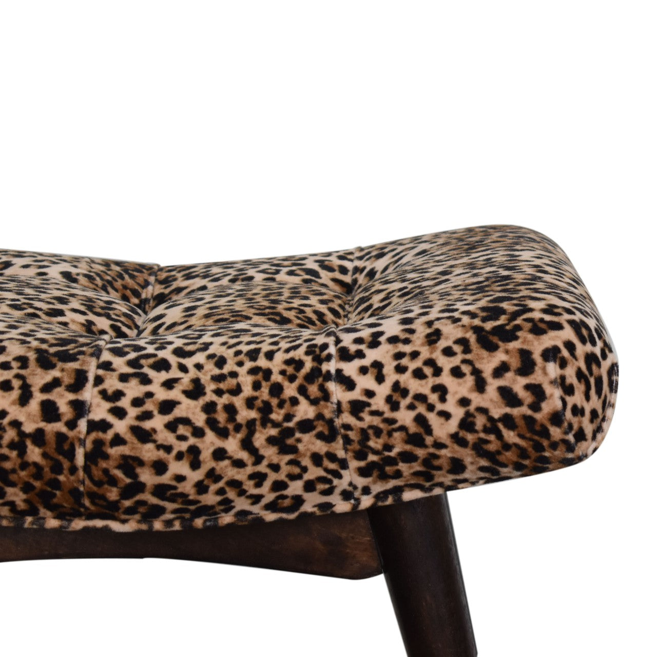 leopard print curved bench
