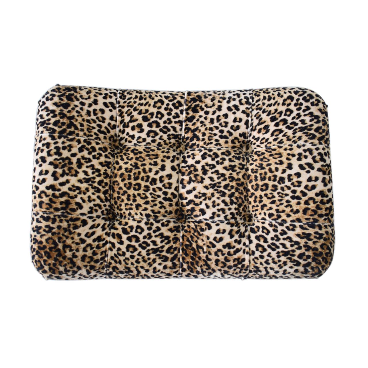leopard print curved bench