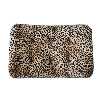 leopard print curved bench
