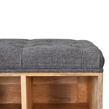 mini black shoe storage footstool