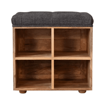 mini black shoe storage footstool