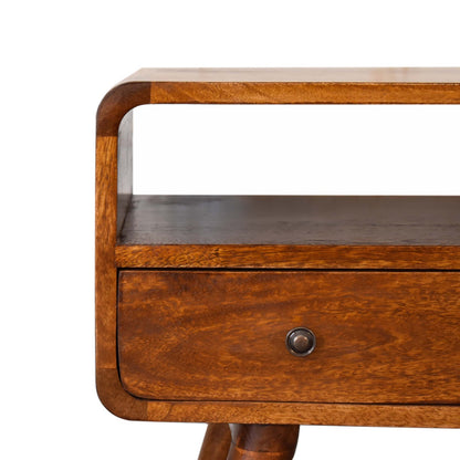 mini chestnut curved media unit