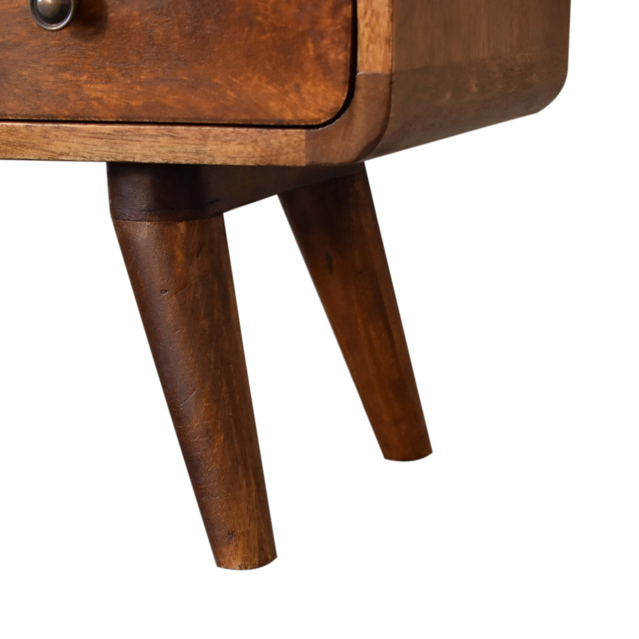 mini chestnut curved media unit