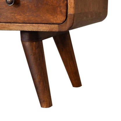 mini chestnut curved media unit