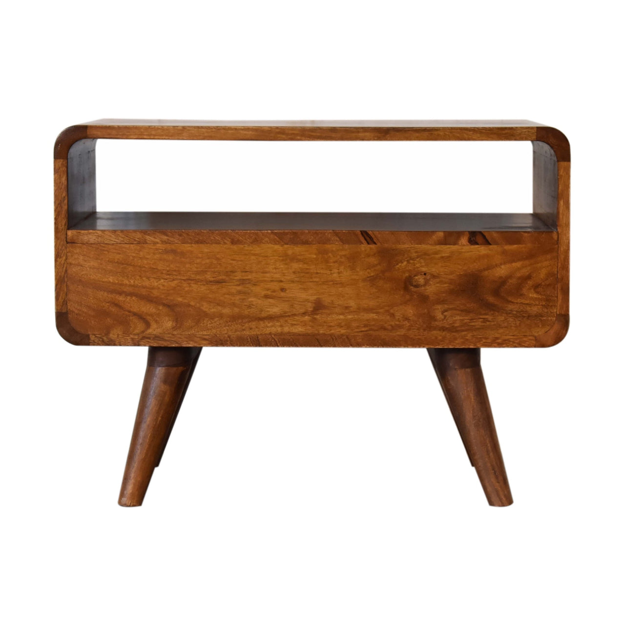 mini chestnut curved media unit