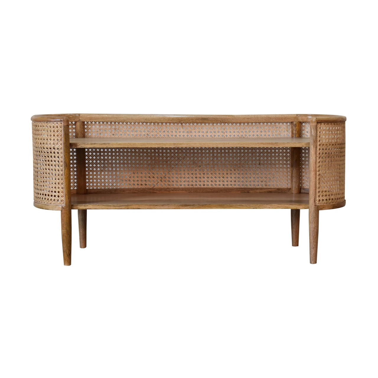 larissa curved shelving unit
