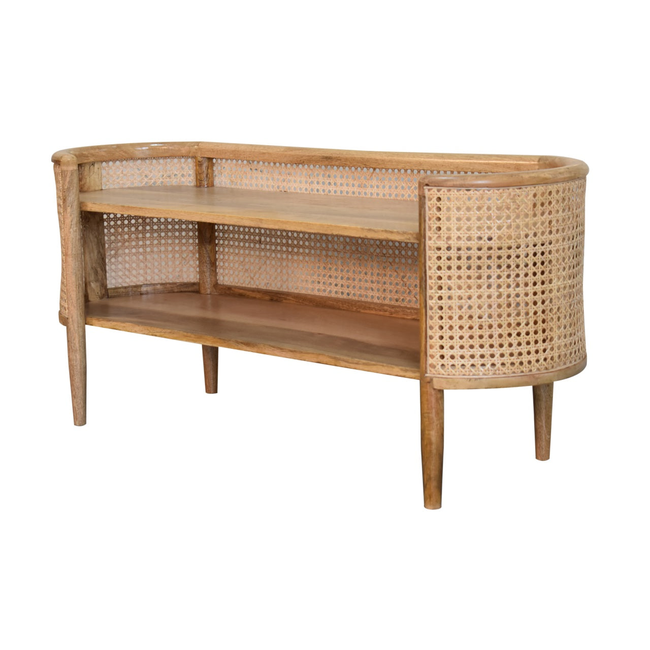 larissa curved shelving unit