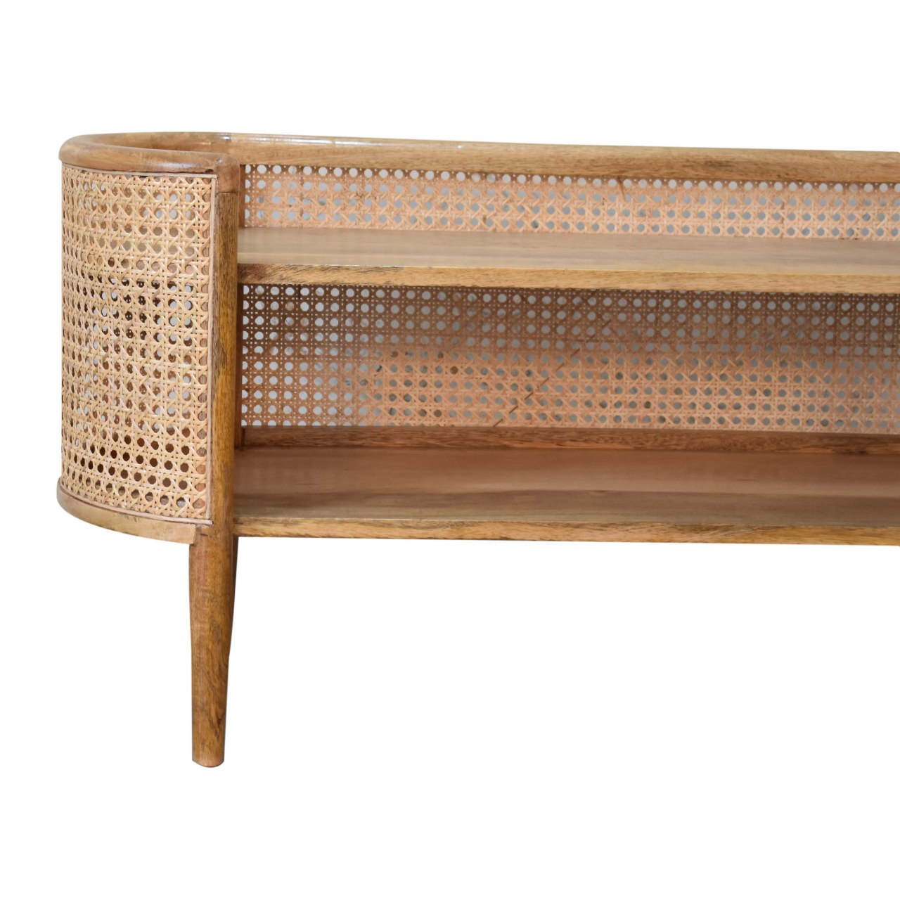 larissa curved shelving unit