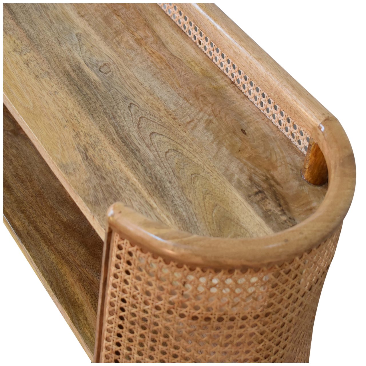 larissa curved shelving unit