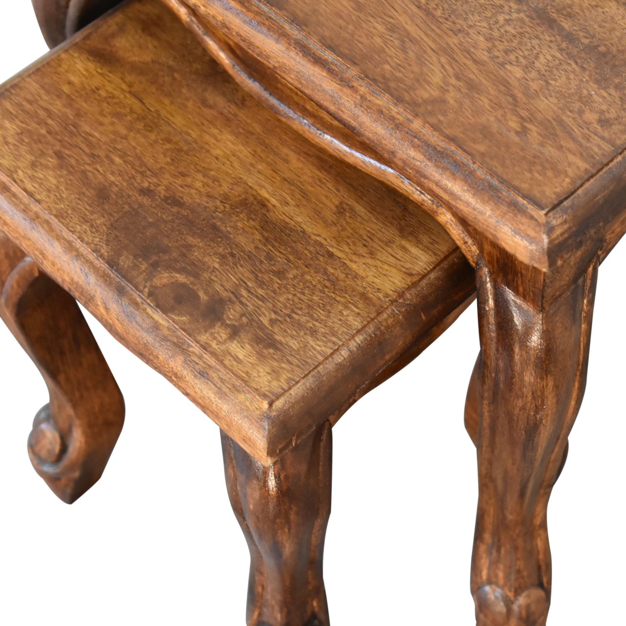 chestnut french style stool set