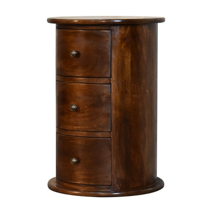 chestnut 3 drawer chestnut drum chest