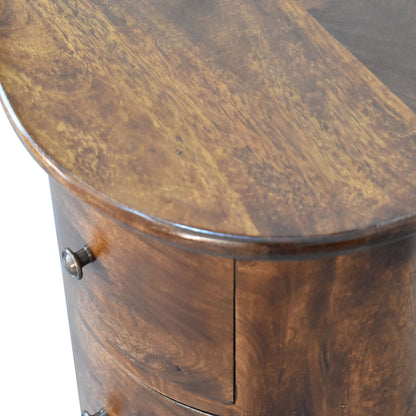 chestnut 3 drawer chestnut drum chest