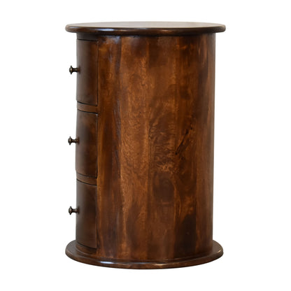 chestnut 3 drawer chestnut drum chest