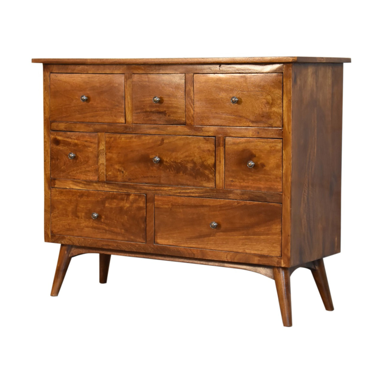 chestnut solid wood 8 drawer chest