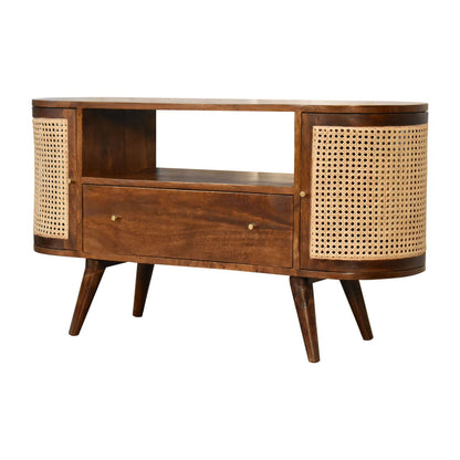 chestnut woven media unit