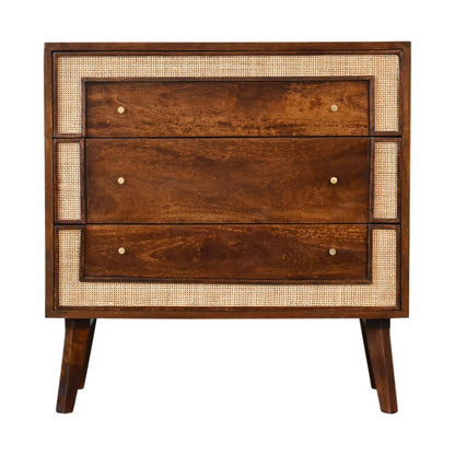 chestnut square woven chest