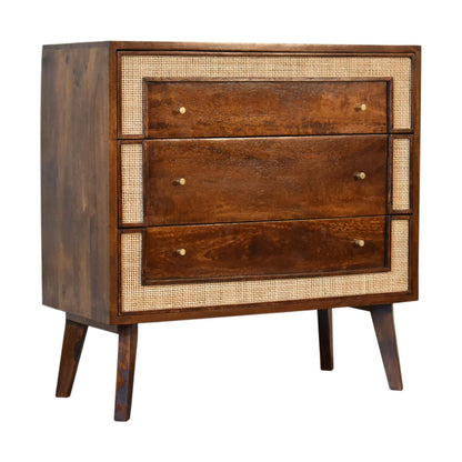 chestnut square woven chest