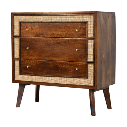 chestnut square woven chest