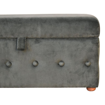emerald green cotton velvet ottoman
