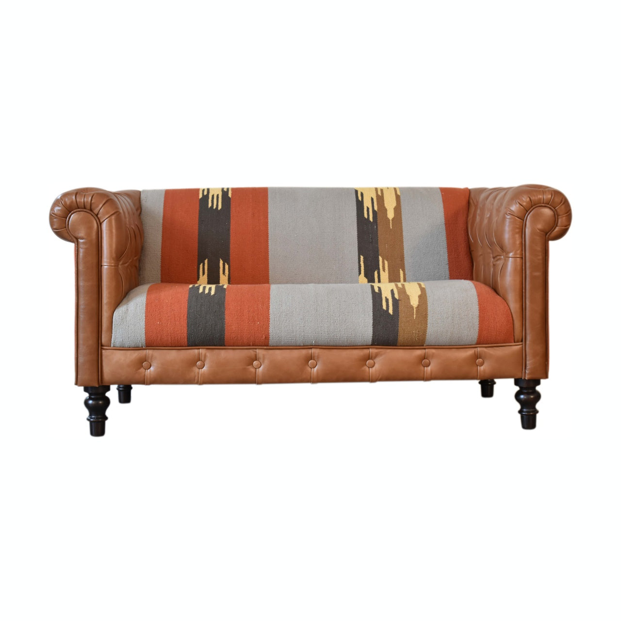 durrie leather mixed sofa