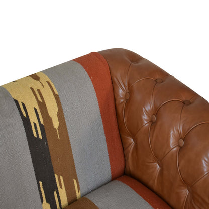 durrie leather mixed sofa