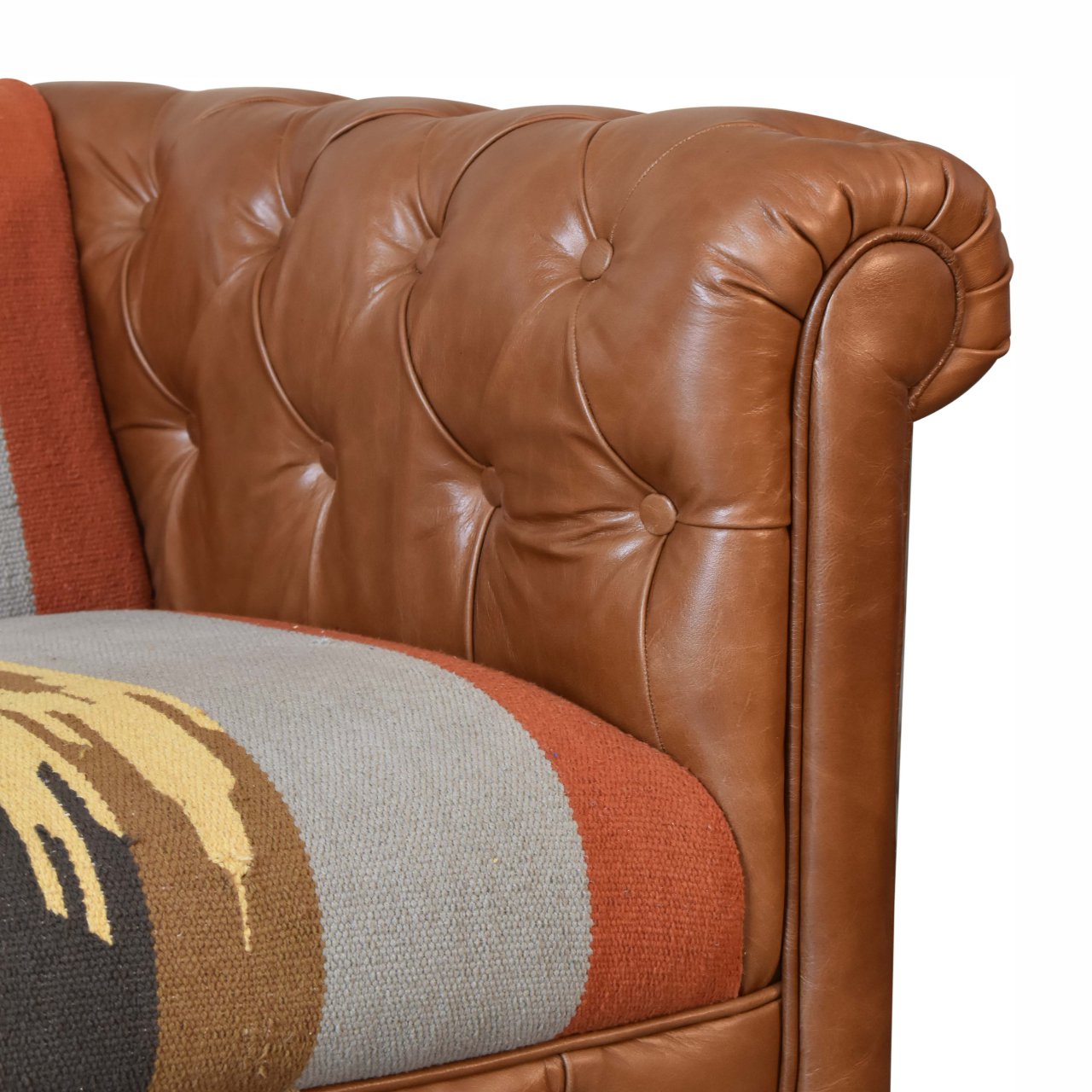 durrie leather mixed sofa